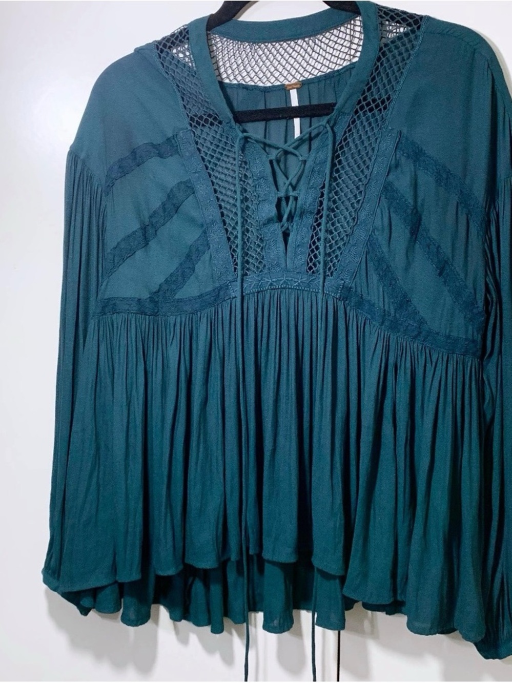 Free People Teal Lace-Front smoke free home